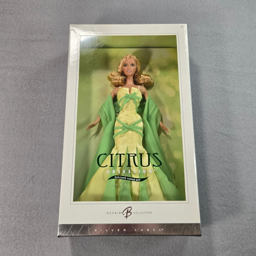 Mattel Barbie Citrus Obsession Doll Silver Label 2005 Yellow Green Gown J0933